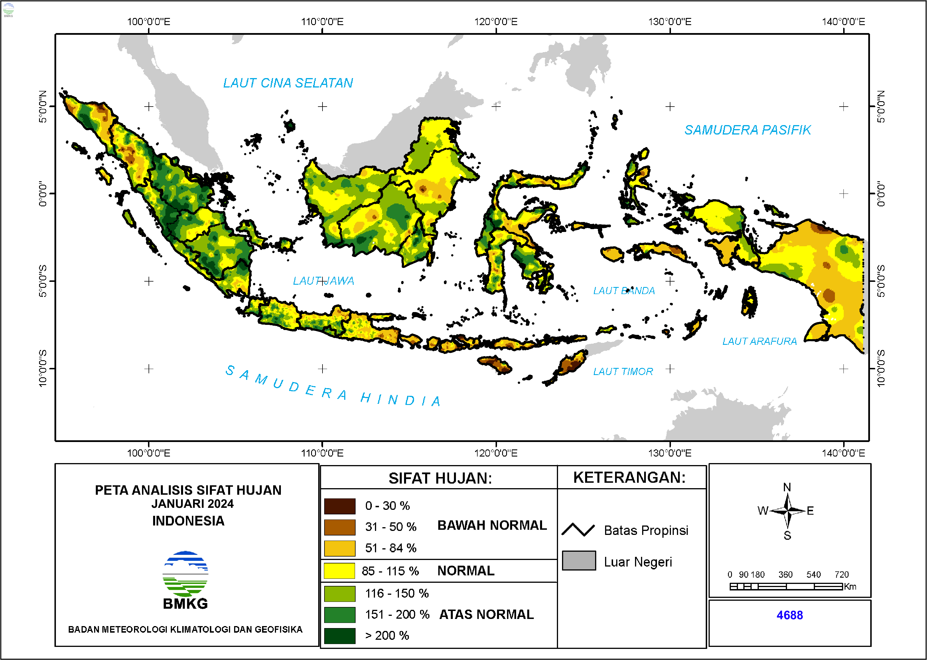 Analisis Curah Hujan Dan Sifat Hujan Bulan Januari 2024 | BMKG