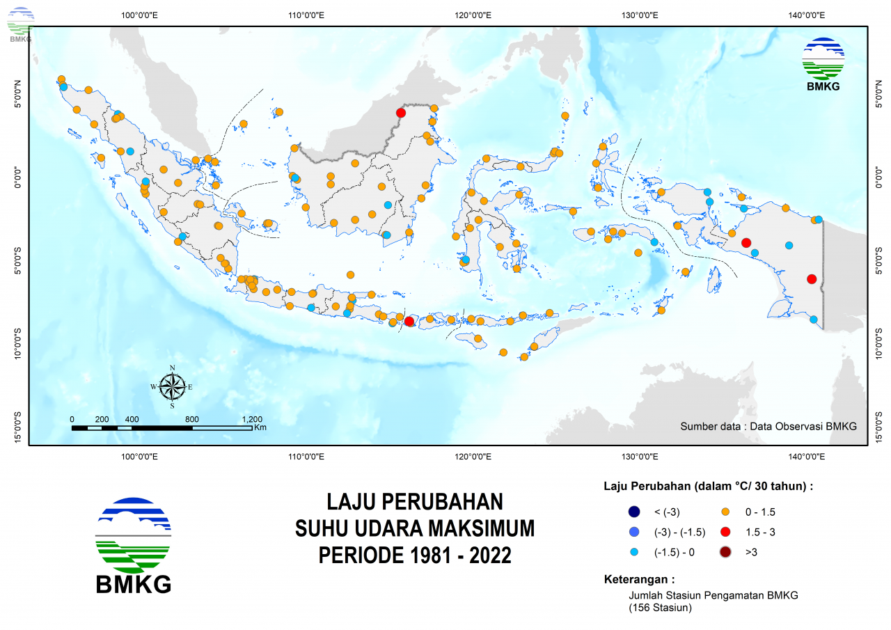 Analisis Laju Perubahan Suhu Udara Rata-Rata Tahunan | BMKG